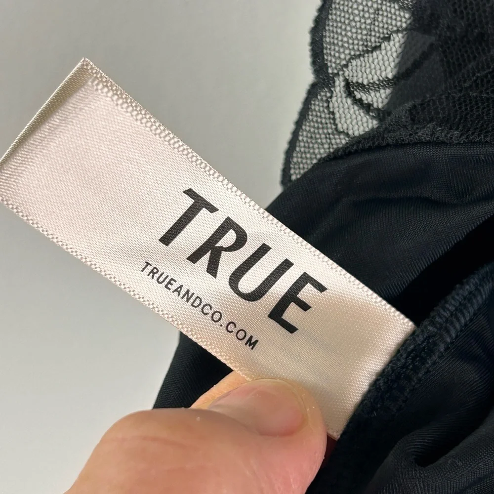 True&Co. new size small elegant Black Lace Bralette